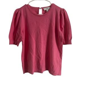 NWOT - CeCe Fuchsia Puff Sleeve Tee